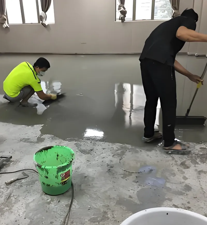 Self-Leveling Mortar Application